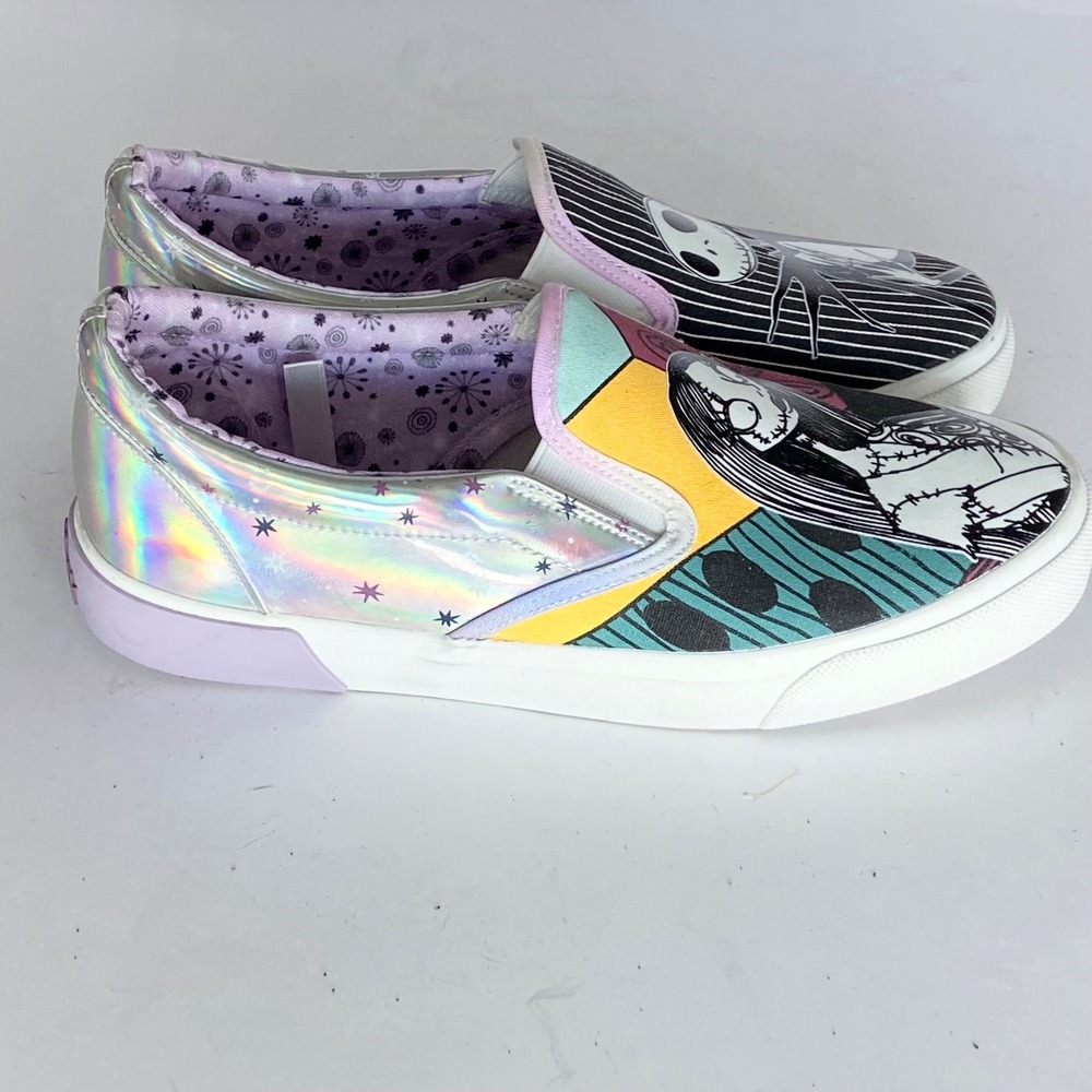 Ground Up Disney Nightmare Before Christmas Jack Sally Holographic Sneakers 7 - Picture 3 of 7